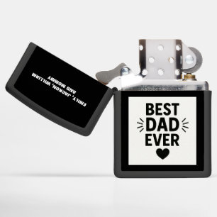 Best Dad Ever Custom Father's Day  Zippo Lighter