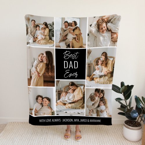 Best DAD Ever Custom Fleece Blanket