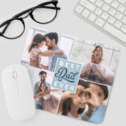 Best Dad Ever | Custom Four Photo Family Collage Mouse Pad at Zazzle