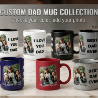 BEST DAD EVER CUSTOM IMAGE & TEXT MUG