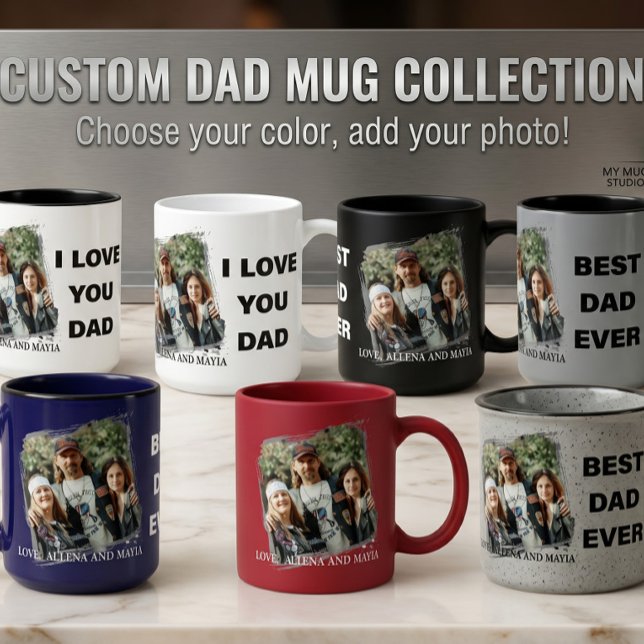 BEST DAD EVER CUSTOM IMAGE & TEXT  MUG (Creator Uploaded)