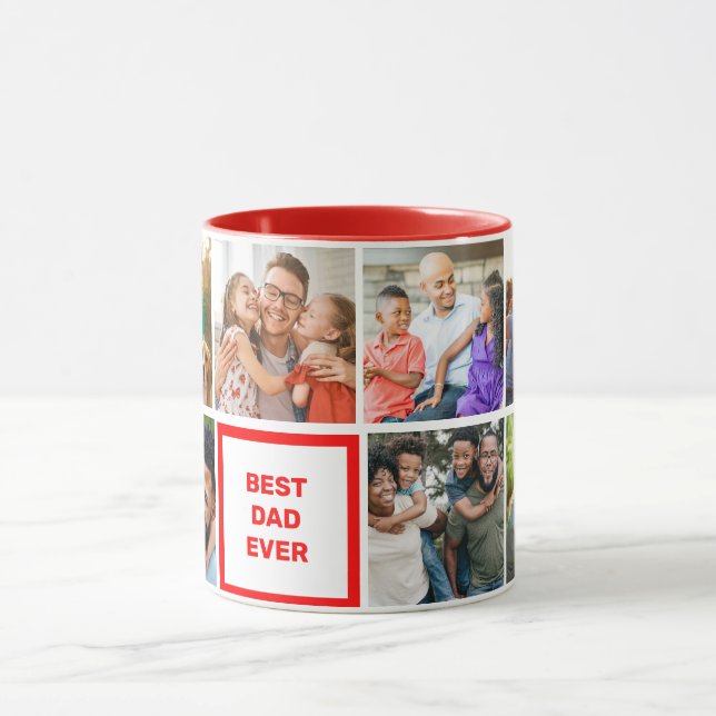 Best Dad Ever- Custom Modern Fathers Day Photo Mug (Center)