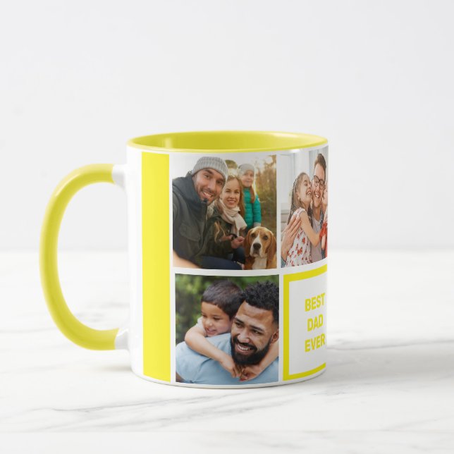 Best Dad Ever- Custom Modern Father's Day Photo Mug (Left)