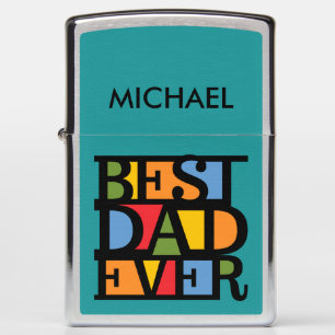 BEST DAD EVER custom name lighter