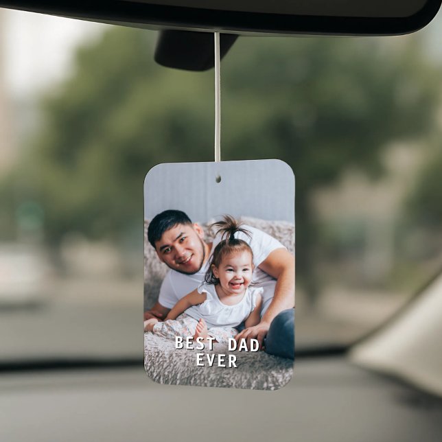 Best Dad Ever – Custom Photo Air Freshener (Best Dad Ever Custom Photo Father's Day Car Air Freshener
)