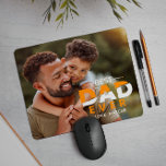 BEST DAD EVER CUSTOM PHOTO AND NAME ORANGE WHITE MOUSE PAD<br><div class="desc">The perfect gift for Father's Day is a custom mouse pad adorned with a personalized photo and a stylish two-color overlay bearing the heartwarming message, "Best Dad Ever." This unique and thoughtful present combines practicality with sentimental value, making it an ideal choice for showing your dad how much he means...</div>