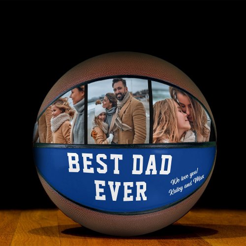 Best Dad Ever Custom Photo Basketball