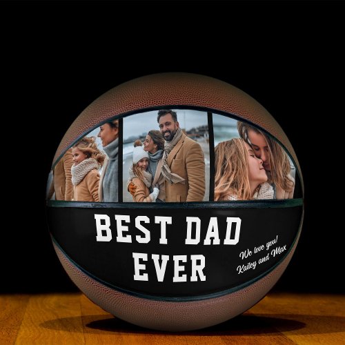 Best Dad Ever Custom Photo Basketball