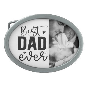 Best Dad Ever Custom Photo Belt Buckle