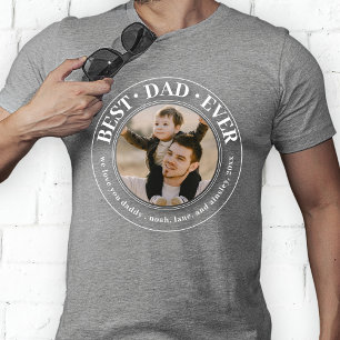 Best Dad Ever Custom Photo Classic Father's Day T-Shirt