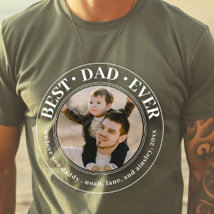 Best Dad Ever Custom Photo Classic Father's Day T-Shirt