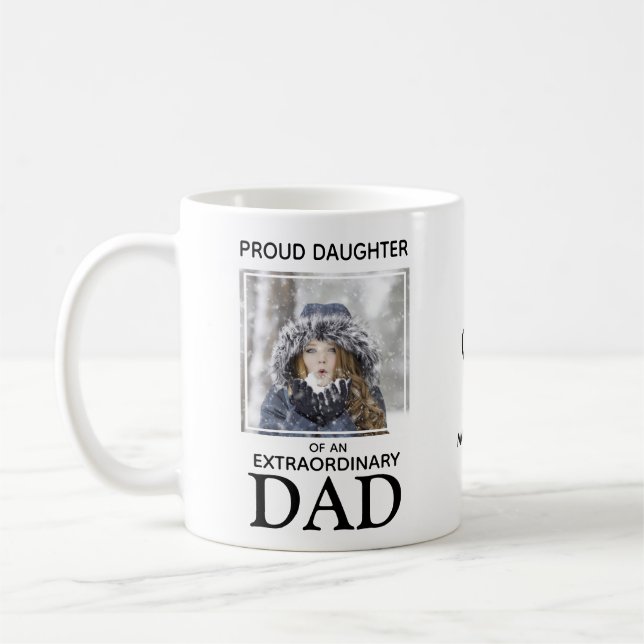 Best Dad Ever Custom Photo Coffee Mug (Left)
