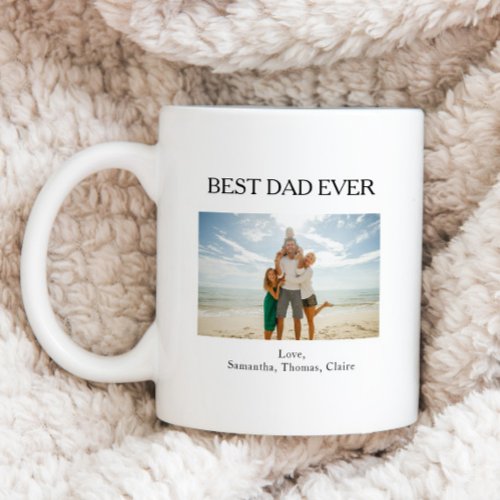 Best Dad Ever Custom Photo Coffee Mug