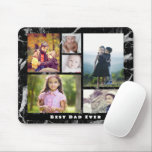 Best Dad Ever Custom Photo Collage 6 Photos Mouse Pad