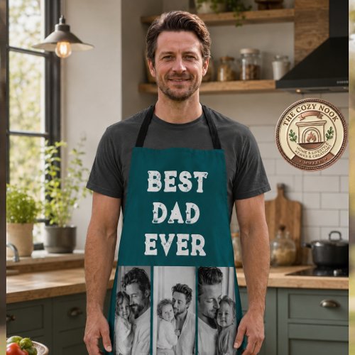 Best Dad Ever Custom Photo Collage Apron