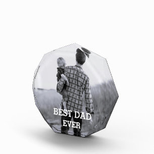 Best Dad Ever Custom Photo Collage Create Your Own Acrylic Award