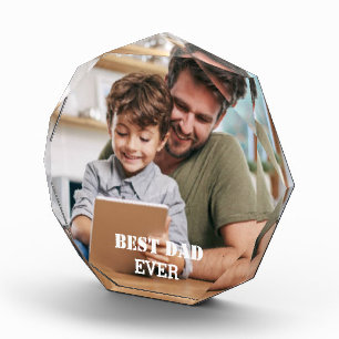 Best Dad Ever Custom Photo Collage Create Your Own Acrylic Award