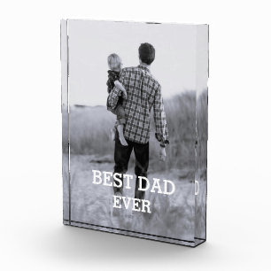 Best Dad Ever Custom Photo Collage Create Your Own Acrylic Award