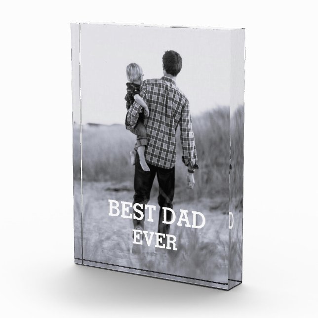 Best Dad Ever Custom Photo Collage Create Your Own Acrylic Award (Right)