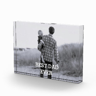 Best Dad Ever Custom Photo Collage Create Your Own Acrylic Award