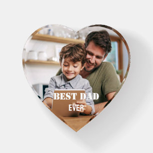 Best Dad Ever Custom Photo collage Create Your Own Paperweight