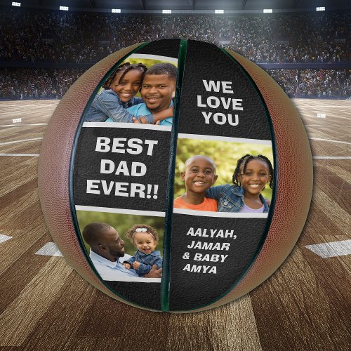 Best Dad Ever Custom Photo Collage Father Basketball