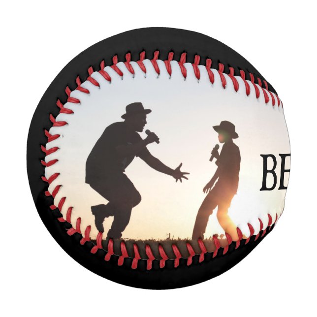 Best Dad Ever Custom Photo Father's Day  Baseball (Front Left)