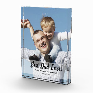 Best Dad Ever! Custom Photo Father's day Block