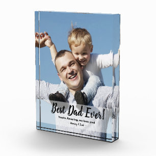Best Dad Ever! Custom Photo Father's day Block