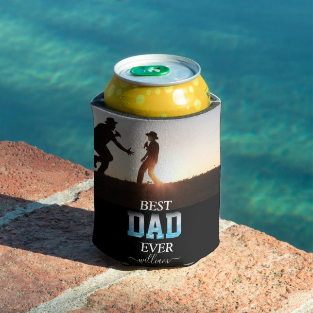 Best Dad Ever Custom Photo Father's Day  Can Cooler (In Situ Pool)