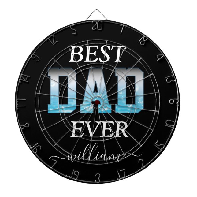 Best Dad Ever Custom Photo Father's Day  Dart Board (Front)