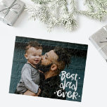 Best Dad ever Custom Photo Father's Day Gift Jigsaw Puzzle<br><div class="desc">Challenge dad to find out himself what your message for father's day is. Best dad ever script over a custom photo puzzle will provide just the fun</div>
