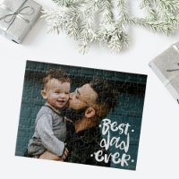 Best Dad ever Custom Photo Father's Day Gift Jigsaw Puzzle