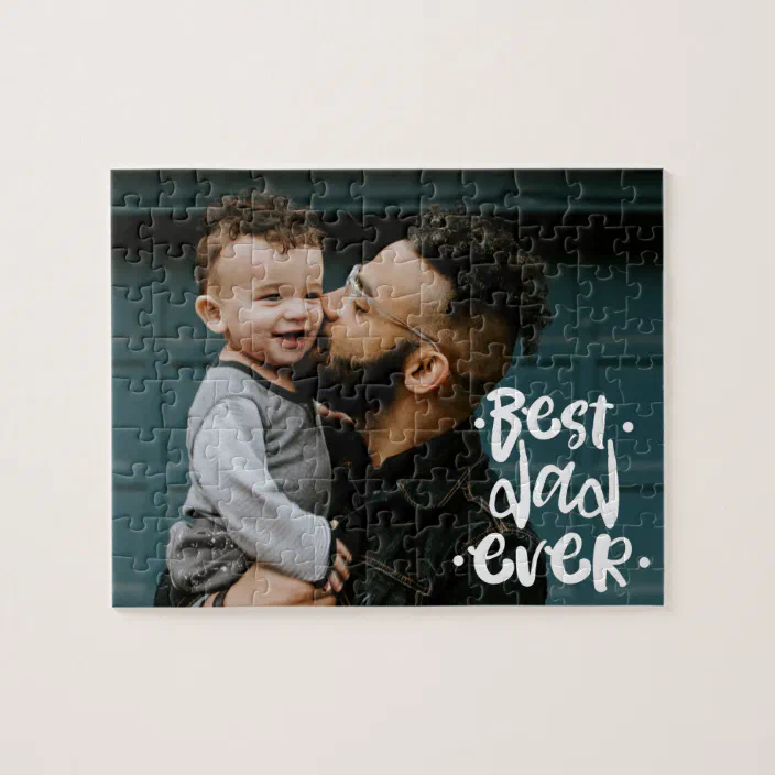 Best Dad Ever Custom Photo Father S Day Gift Jigsaw Puzzle Zazzle Com