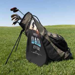 Best Dad Ever Custom Photo Father's Day Golf Towel