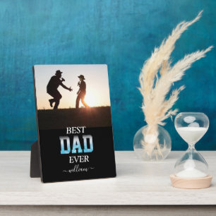 Best Dad Ever Custom Photo Father's Day Plaque