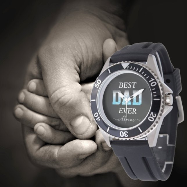 Best Dad Ever Custom Photo Father's Day  Watch (Creator Uploaded)