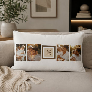 Best Dad Ever Custom Photo for Father's day Lumbar Pillow