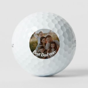 Best dad ever custom photo golf balls