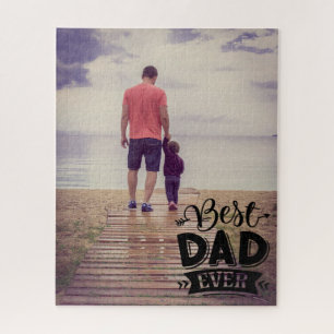 Best Dad Ever   Custom Photo Jigsaw Puzzle