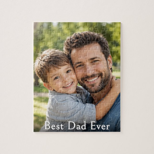Best Dad Ever Custom Photo Keepsake Jigsaw Puzzle (Vertical)