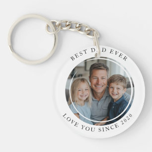 Best dad Ever custom Photo  Keychain