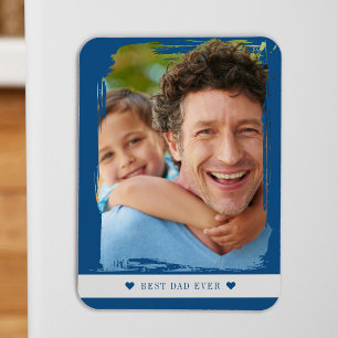 Best dad ever custom photo magnet