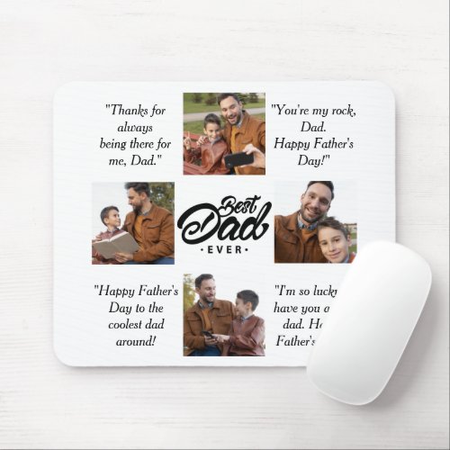 Best Dad Ever Custom Photo Mouse Pad