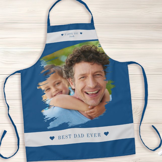 Best Dad Ever custom photo personalized Apron (Creator Uploaded)