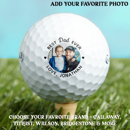 Best DAD Ever Custom Photo Personalized Callaway Golf Balls