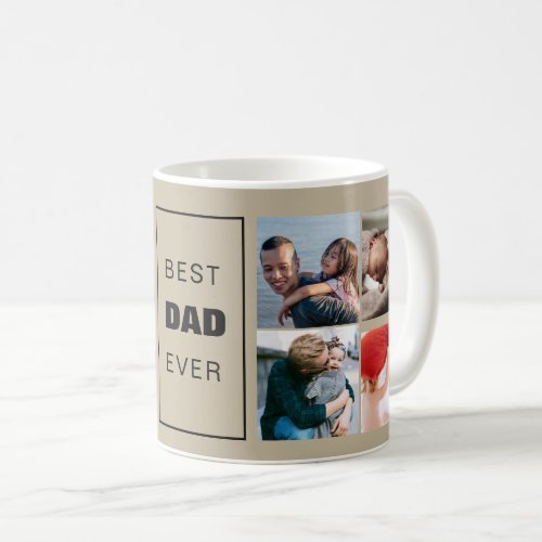 Best Dad Ever Custom Photo Personalized Coffee Mug