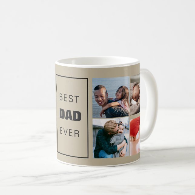 Best Dad Ever Custom Photo Personalized Coffee Mug (Front Right)