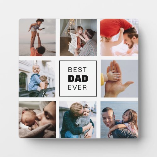 Best Dad Ever Custom Photo Personalized Collage Plaque