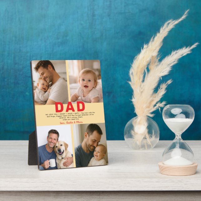 Best Dad Ever Custom Photo | Personalized Father’s Plaque (Side)